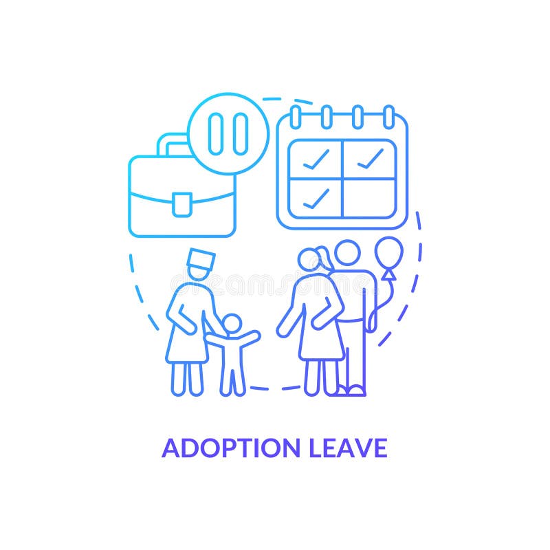 Pictogramă gradient albastru de adopție royalty free illustration