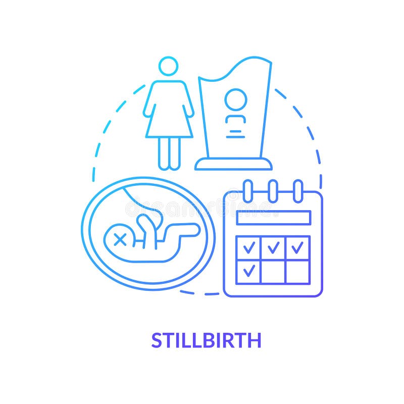 Pictogramă gradient albastru stillborn vector illustration