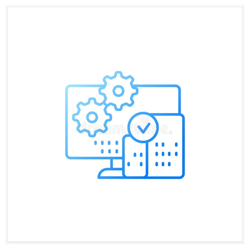Pictogramă gradient de programare inter-platformă royalty free illustration