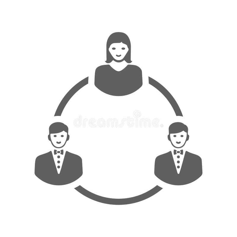 Pictogramă gri pentru lucrul în echipă de business royalty free illustration