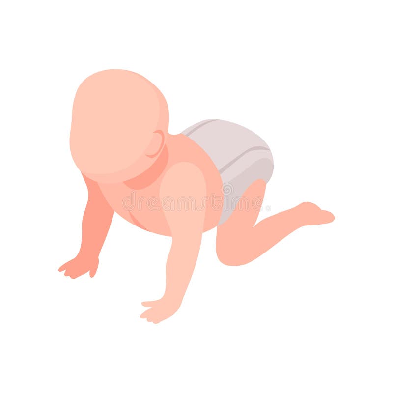 Pictogramă izometrică pentru bebeluși royalty free illustration