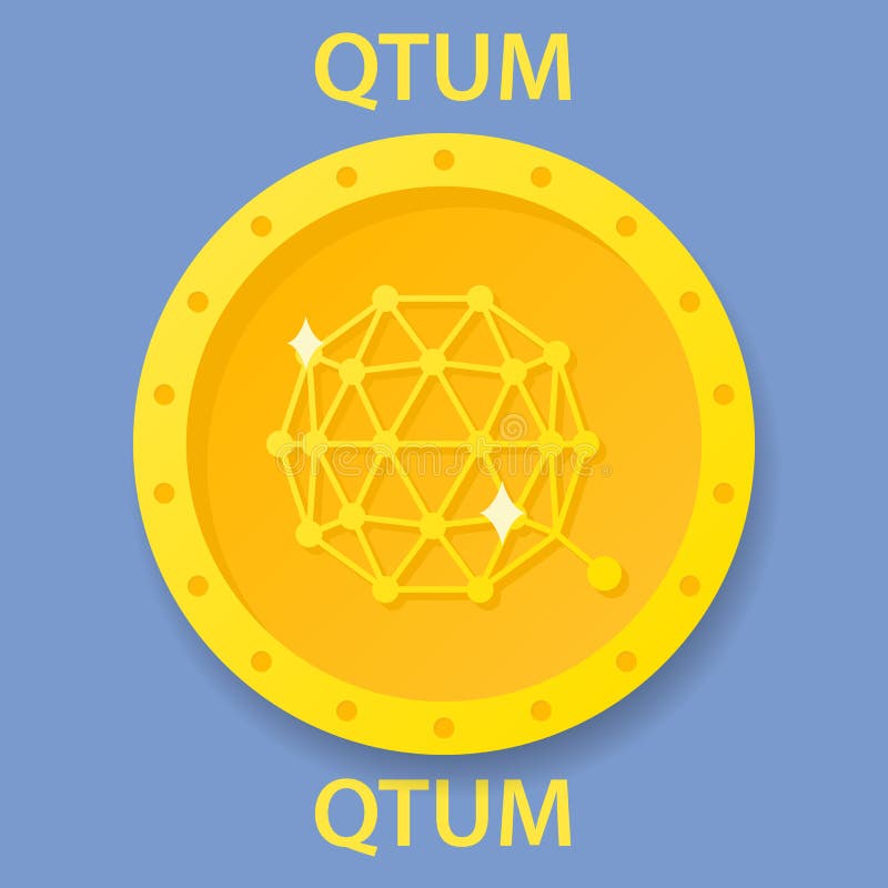 Pictogramă lanț criptare qtum criptocurrency. siglă pentru monedă electronică virtuală sau simbol criptocoin stock illustration