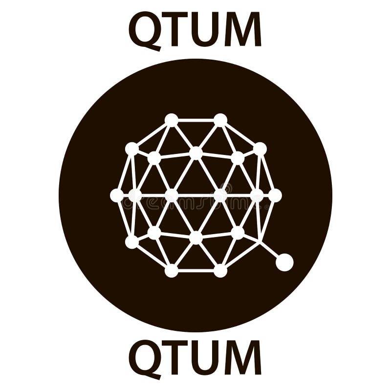 Pictogramă lanț criptare qtum criptocurrency. siglă pentru monedă electronică virtuală sau simbol criptocoin. ilustrare vectorială