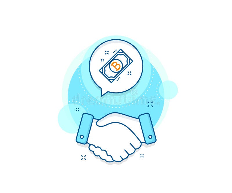 Pictogramă linie bitcoin. indicator de numerar pentru criptare. vector vector illustration