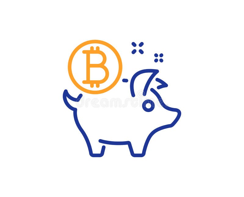 Pictogramă linie bitcoin. simbol monedă criptomonedă. vector vector illustration