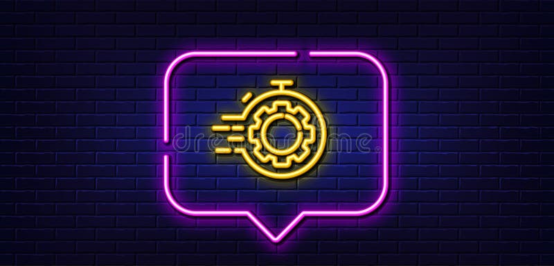 Pictogramă linie cronometru seo. setări indicator cogrodă. gestionarea traficului. bulă de vorbire deschisă. vector vector illustration