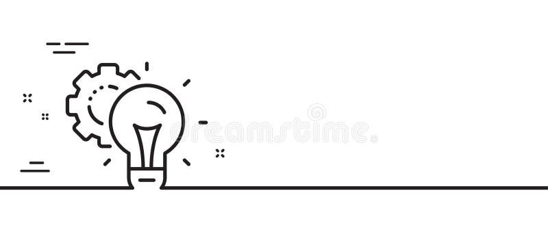 Pictogramă linie de transmisie idee. setări indicator cogrodă. proces de lucru. banner de tipar linie minim. vector royalty free illustration