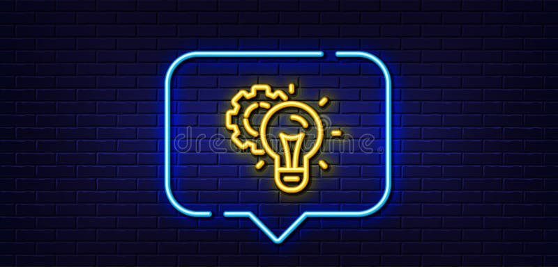 Pictogramă linie de transmisie idee. setări indicator cogrodă. proces de lucru. bulă de vorbire deschisă. vector stock illustration