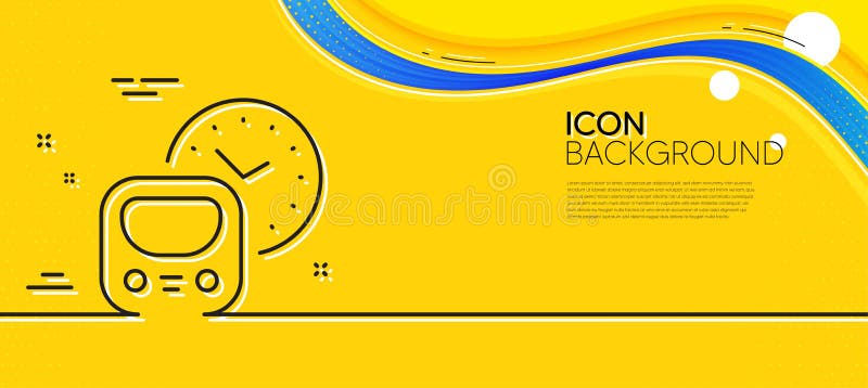 Pictogramă linie metrou. indicator de planificare orară subway. banner galben linie minimă. vector vector illustration