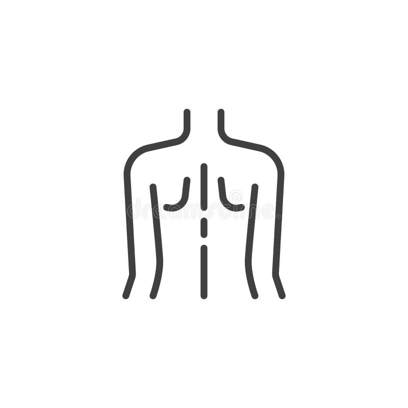 Pictogramă linie spate umană vector illustration