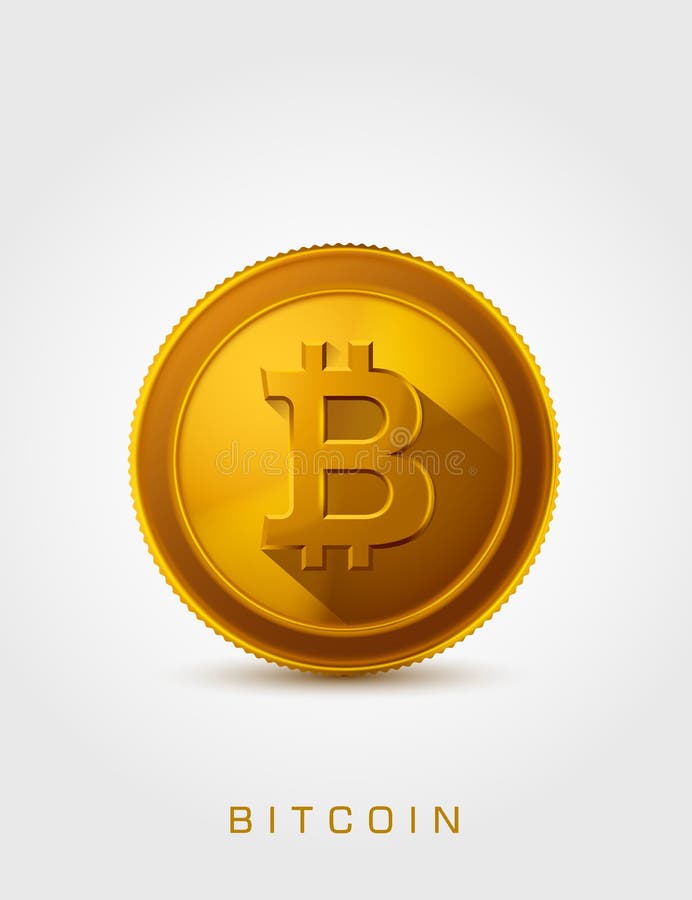 Pictogramă monedă bitcoin de aur stock illustration