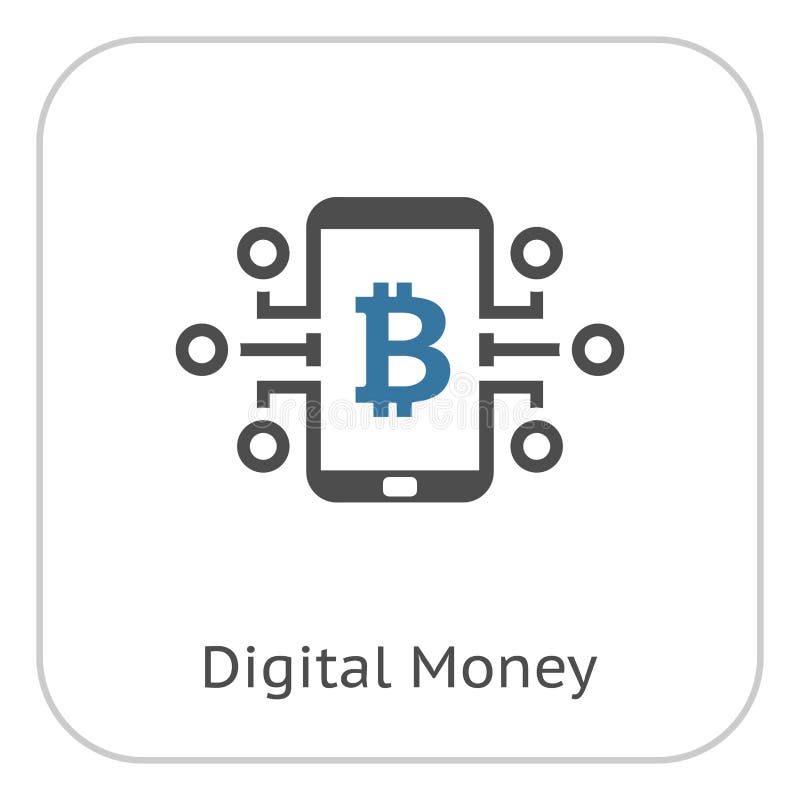 Pictogramă monedă digitală bitcoin. royalty free illustration