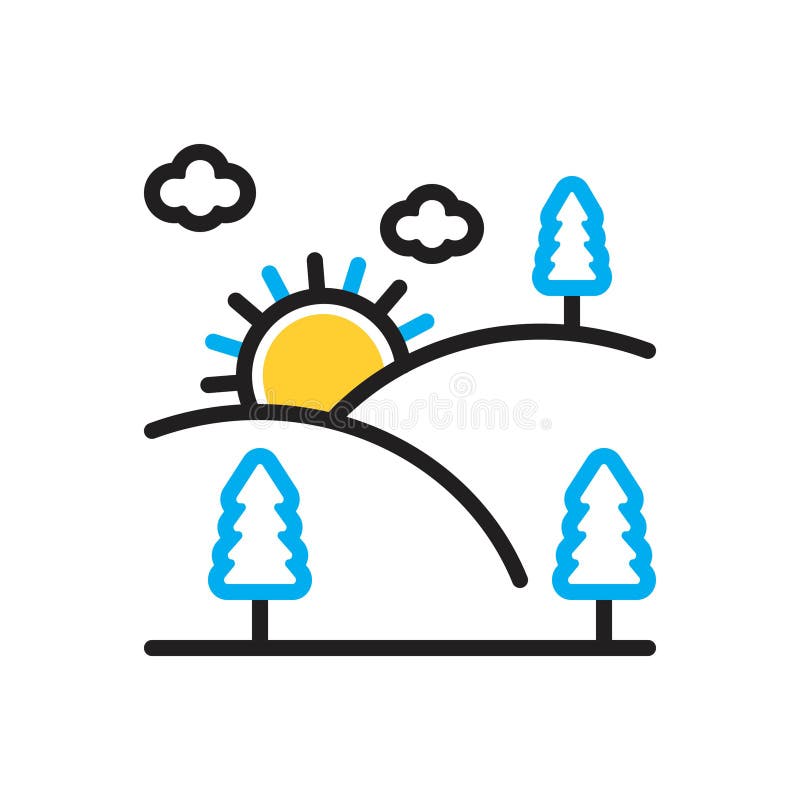 Pictogramă multicolor pentru foi de natură și fermă stock illustration