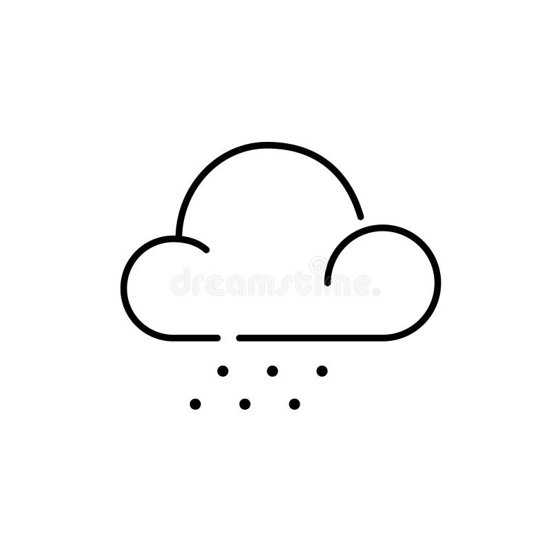 Pictogramă prognoză meteo. ploaie de gheață grea. design simplu pentru tușa editabilă perfectă în pixeli royalty free illustration