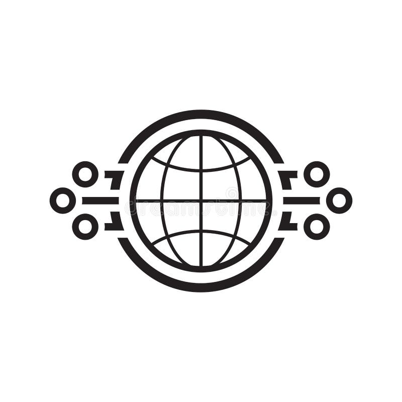 Pictogramă rețea globală. stock illustration