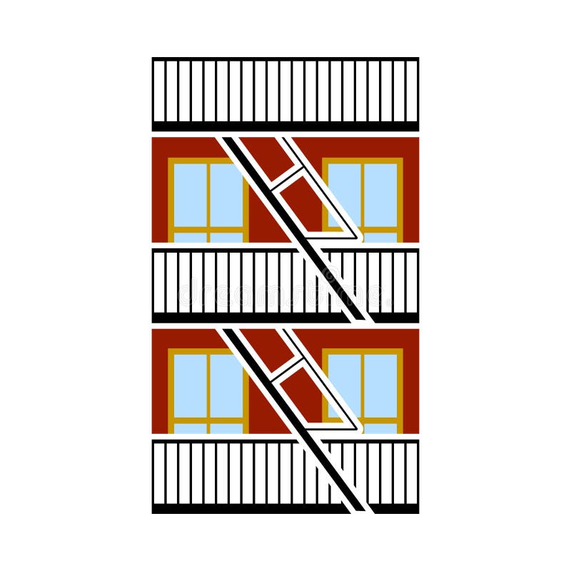 Pictogramă scară de urgență royalty free illustration