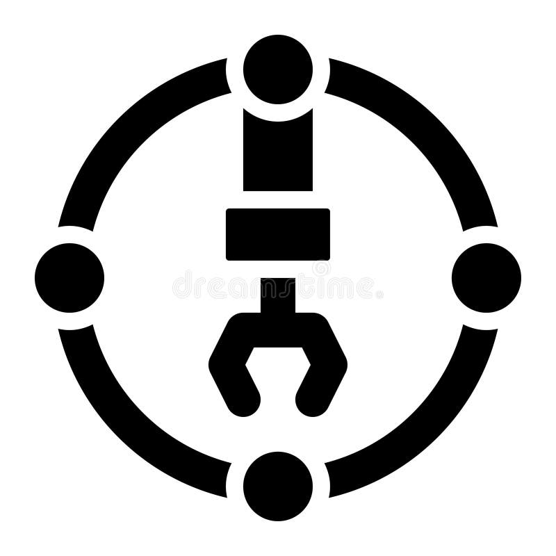 Pictogramă solidă glif din industria revoluției industriale vector illustration