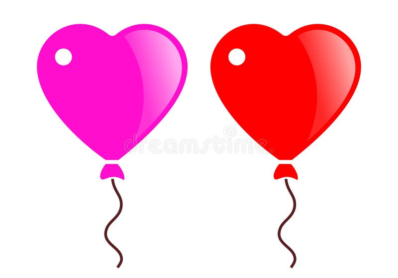 Pictogramă vector balon în formă de inimă stock illustration
