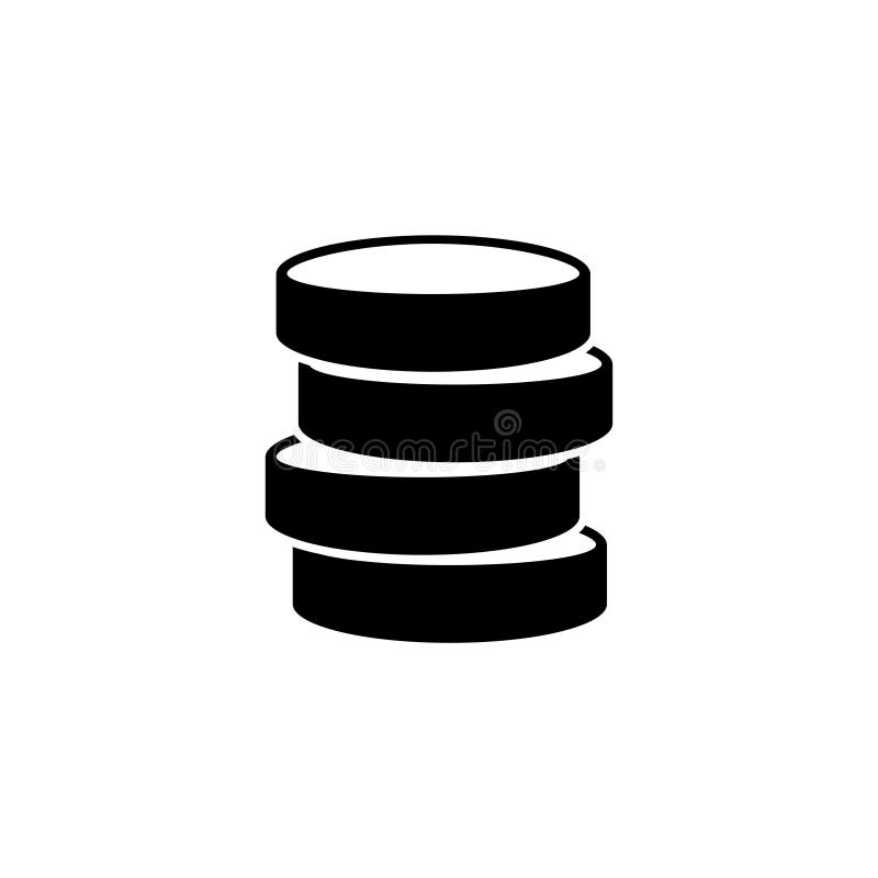 Pictogramă vector plat de stocare a datelor bază de date stock illustration