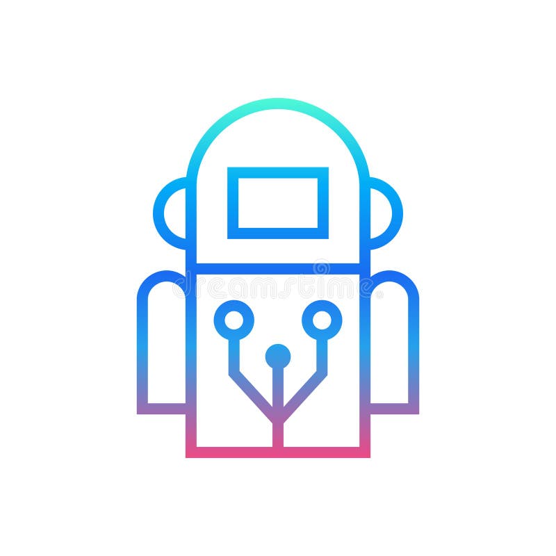 Pictogramă vector robot. ilustrare concept chatbot ai. vector illustration