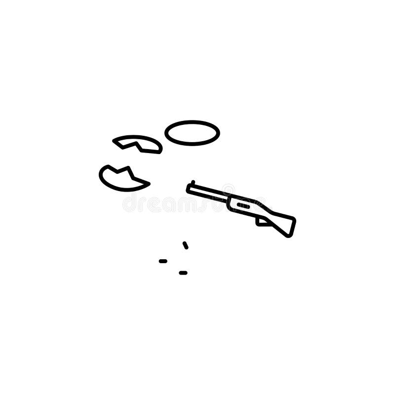 Pictogramă vânător țintă pistol. o simplă prezentare în linie subțire a pictogramelor pentru aventură pentru site-ul Web Ui și Ux stock illustration