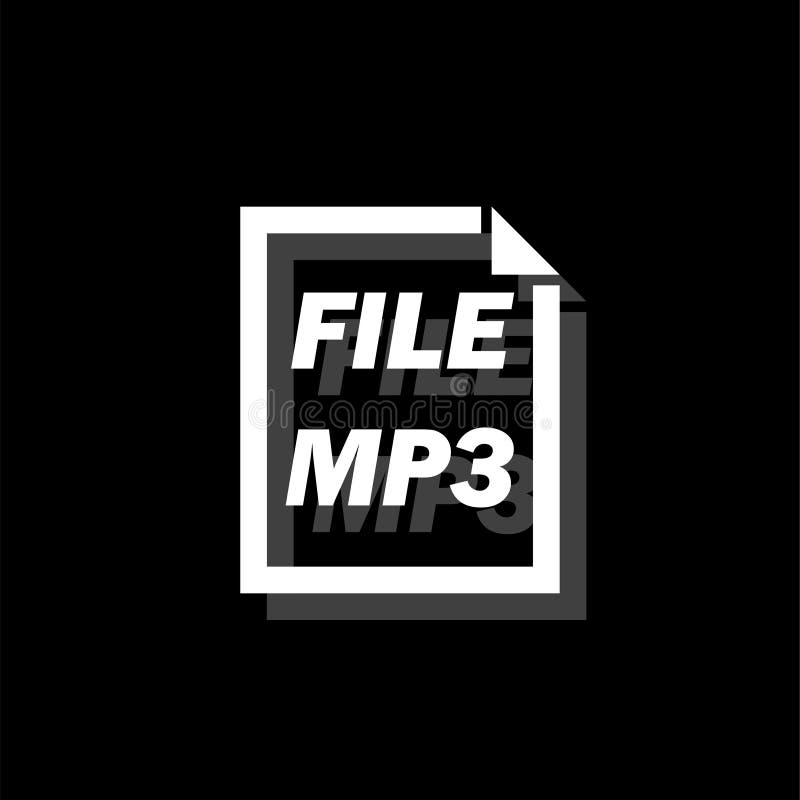 Pictopictopictograma de fișier MP3 plat stock illustration