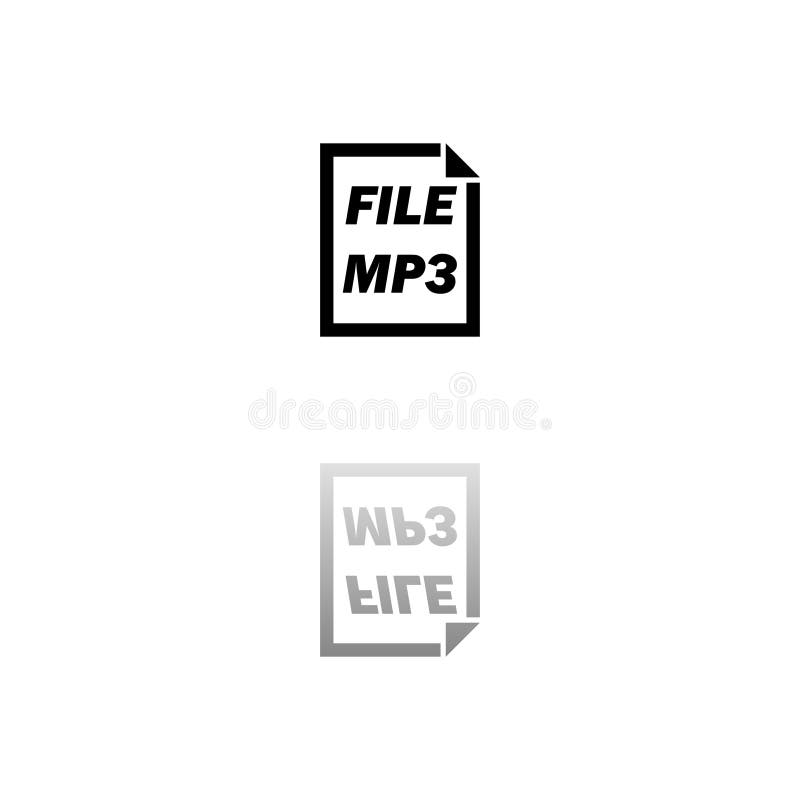 Pictopictopictograma de fișier MP3 plat vector illustration