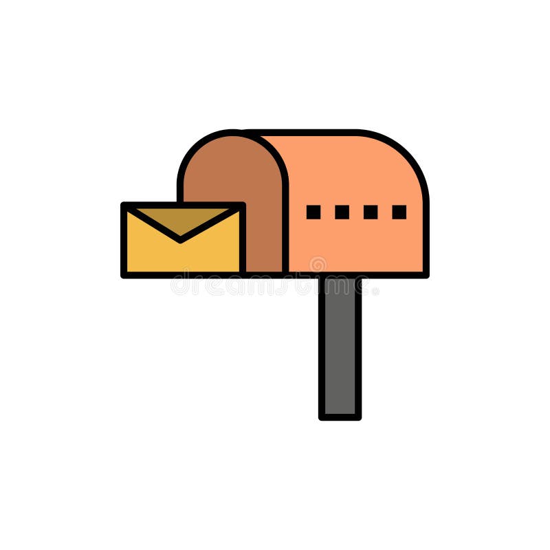 Pictopictopictogramă pentru caseta poștală de e-mail de tip cutie poștală poștală pentru poștă poștală cu format plat. șablon indi stock illustration