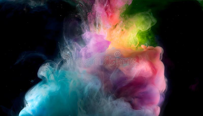 Pictura Stropire Colorată Fum Apă Abstractă Artă Creativă Tapet Imagine de înaltă rezoluție royalty free illustration