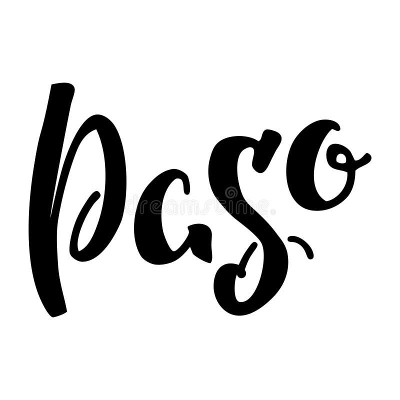 El Paso. Sticker. Modern Calligraphy Hand Lettering For Serigraphy