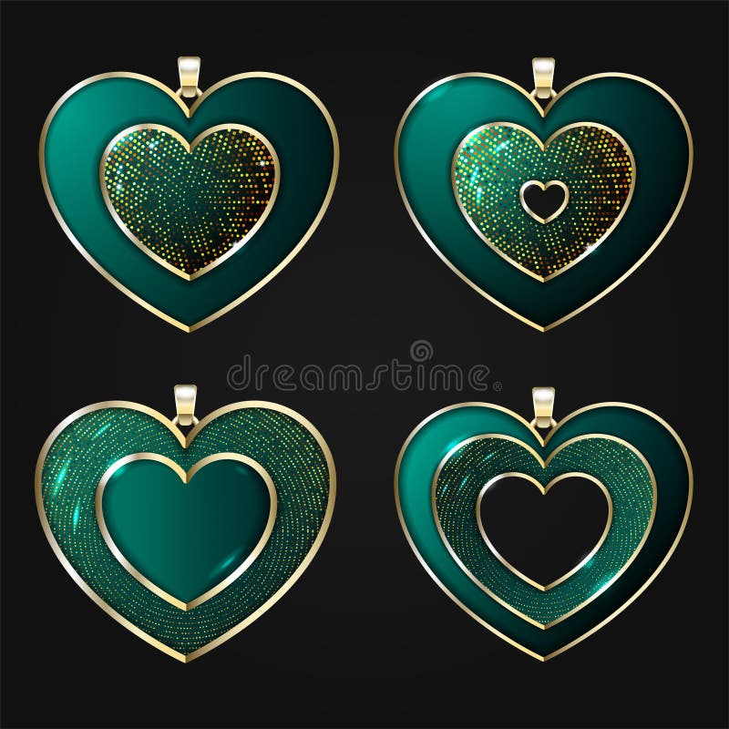 Jewelry pendants stock vector. Illustration of isolated 210599254