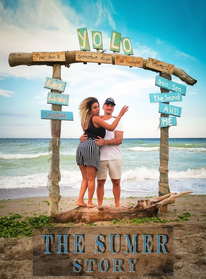 The Love Cover of a Summer Story, Kissing Couple. Stock Photo - Image ...