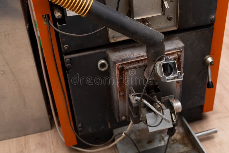 Central heating system stock image. Image of boiler 217944849