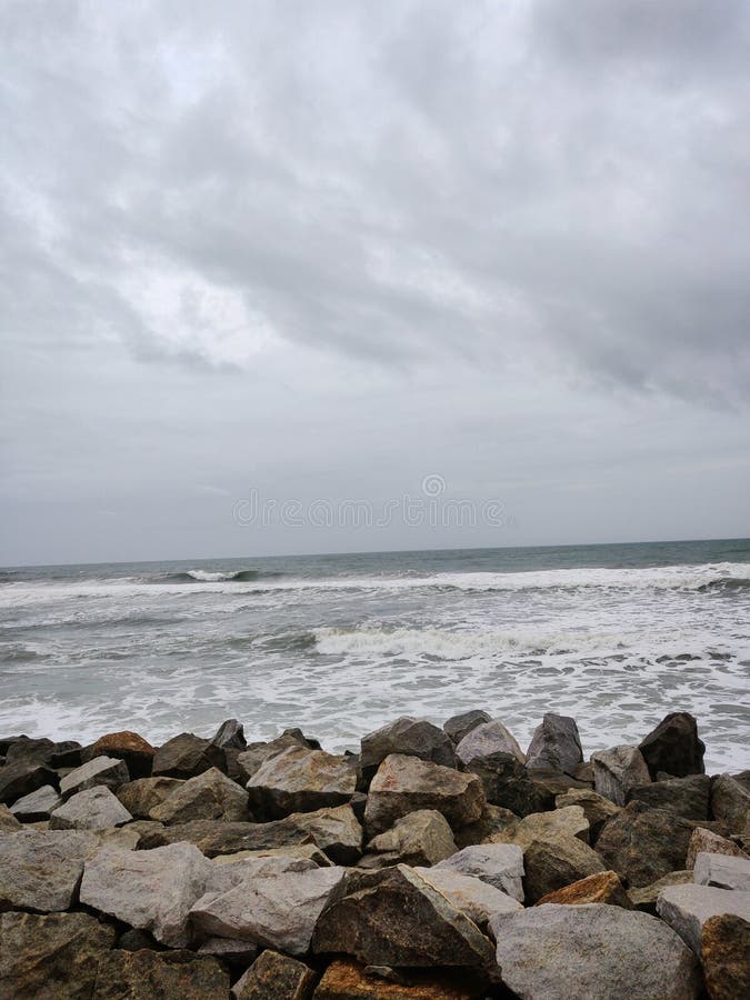 cloudy beach