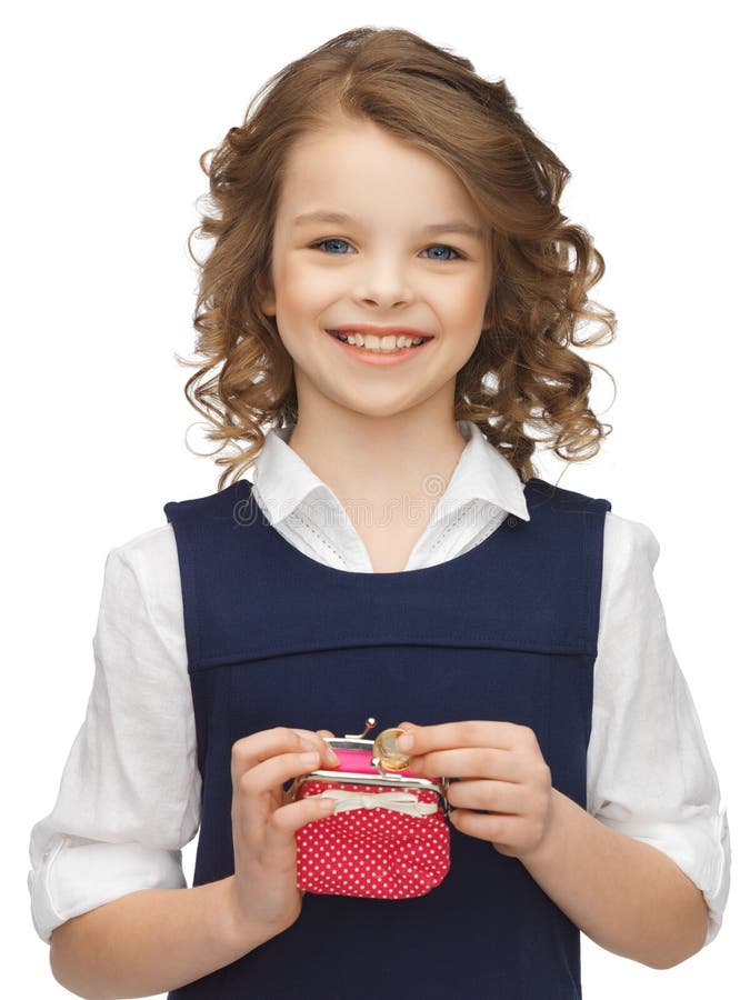 Girl with coin purse