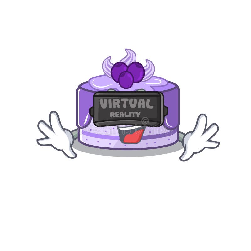 A Picture of Blueberry Cake Character Wearing Virtual Reality Headset