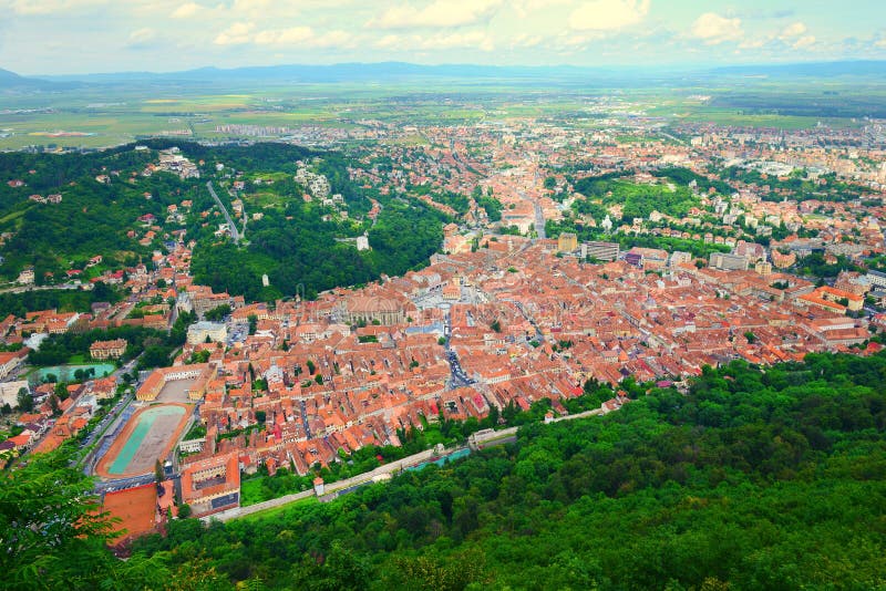 Picture of Cetatea Brasov Romanian Pronunciation: [braËˆÊƒov