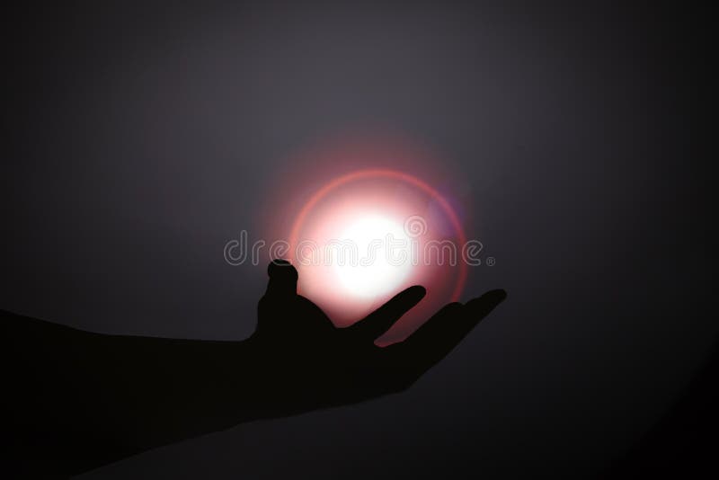 Cupped Hands Holding a Glowing Light Stock Image - Image of cupping,  people: 154122033
