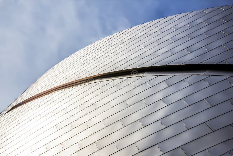Curved exterior of the Nascar Hall of Fame building in Charlotte North Carolina