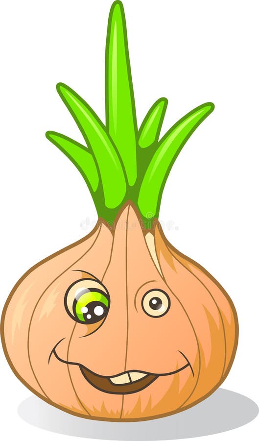 Picture Depicting a Funny Onion Stock Vector Illustration of sprout