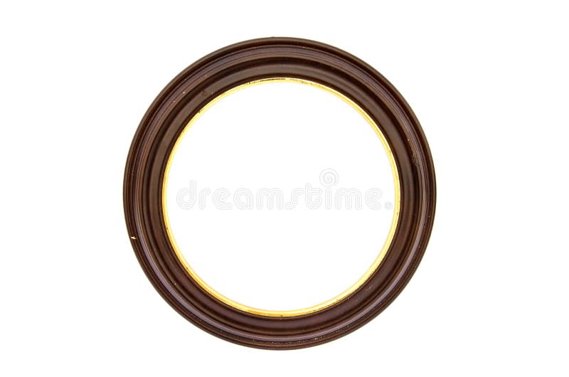 Picture frame circle baget on white background