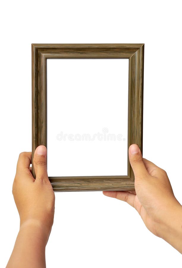 Picture frame in woman hand