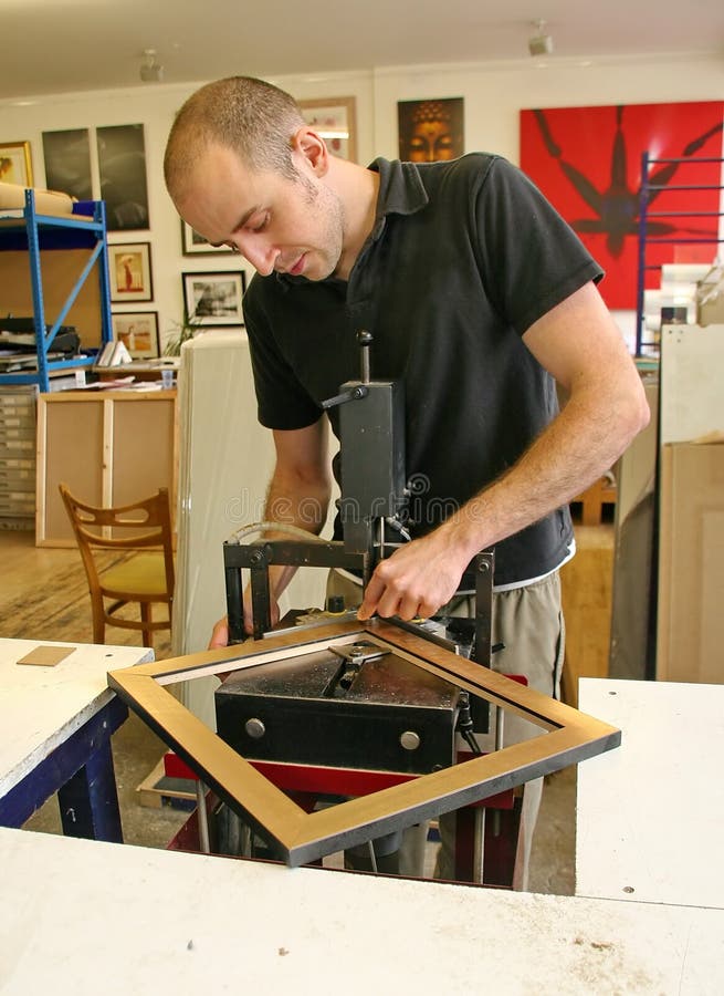 Picture framer underpinner stock image. Image of detail 11594039