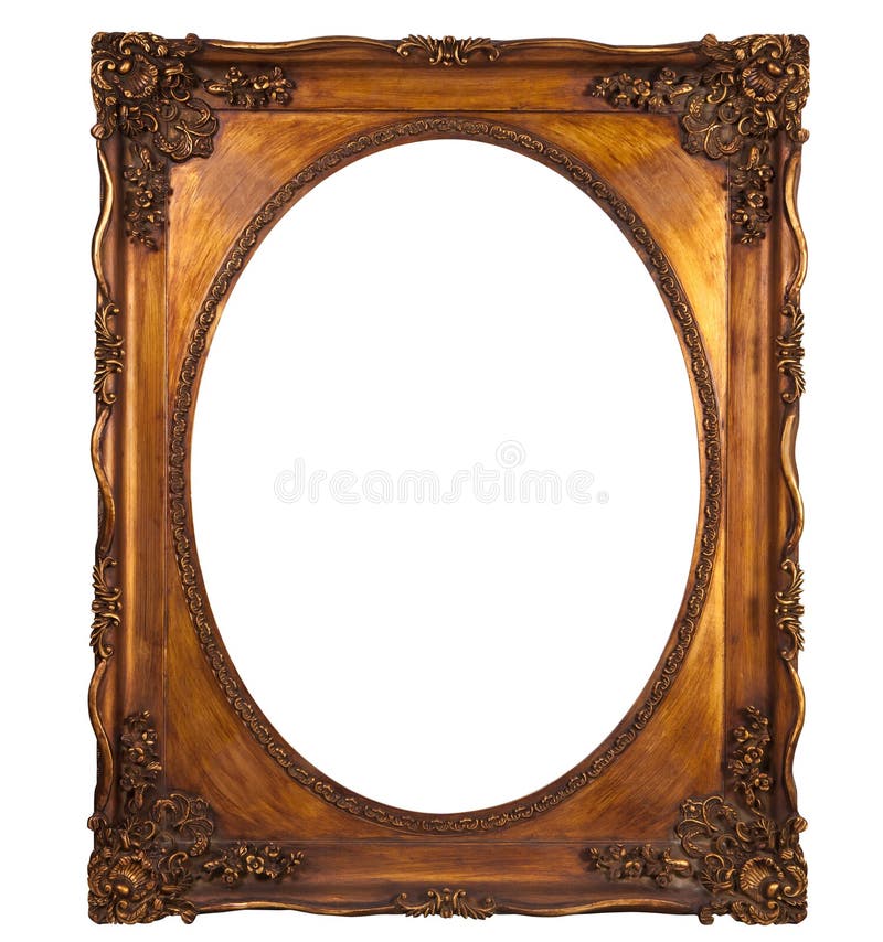 Picture gold frame with a decorative pattern