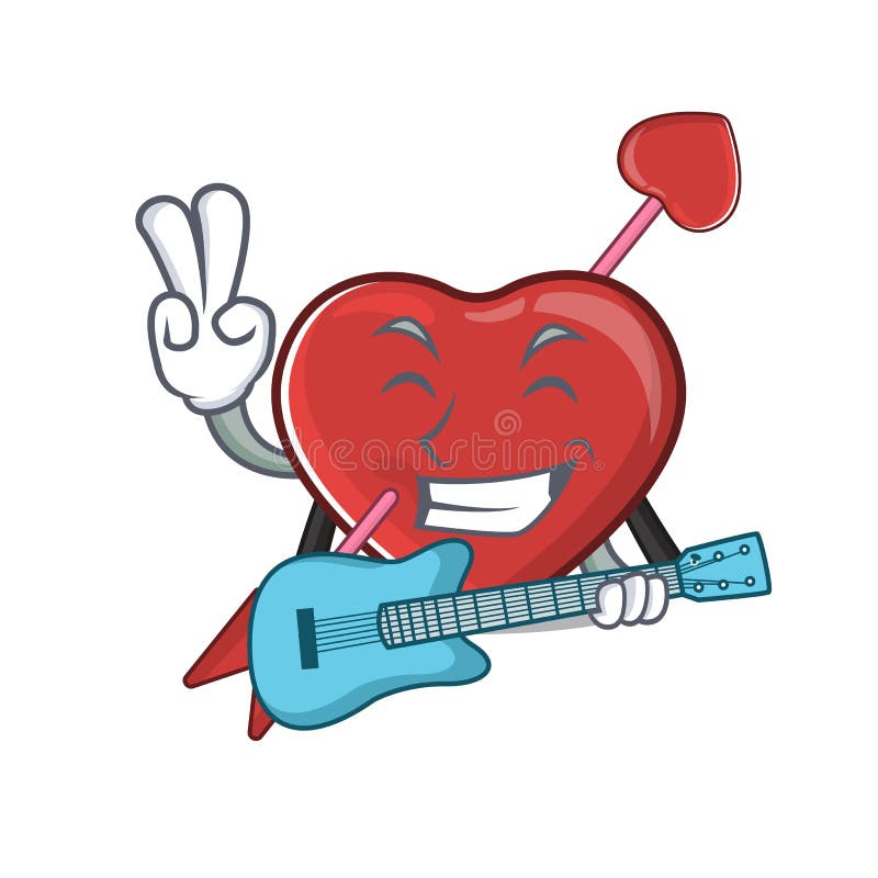Heart Guitar stock vector. Illustration of acoustic, classic 41789227
