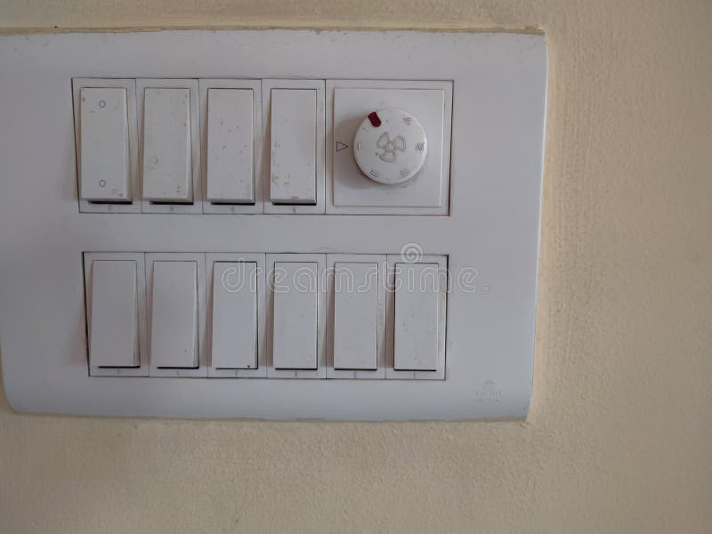 Picture of Indian style of electrical switches royalty free stock photo