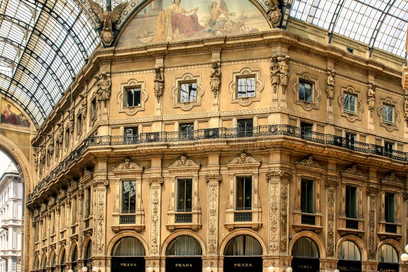 Inside the Vittorio Emanuele II Gallery at Milan City Italy - Louis Vuitton  and Savini Shops Editorial Stock Image - Image of emanuele, european:  120580184