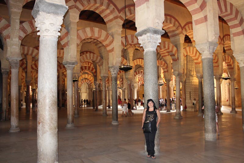 The Great Mosque or Mezquita famous interior in Cordoba, Spain royalty free stock image The Great Mosque or Mezquita famous interior in Cordoba, Spain royalty free stock image