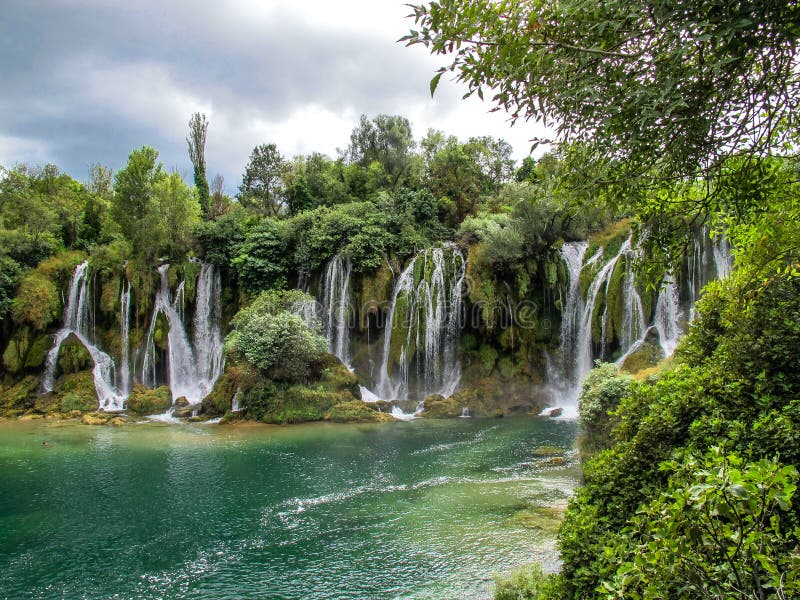 Kravica Waterfalls of Herzegovina in Bosnia Stock Photo - Image of ...