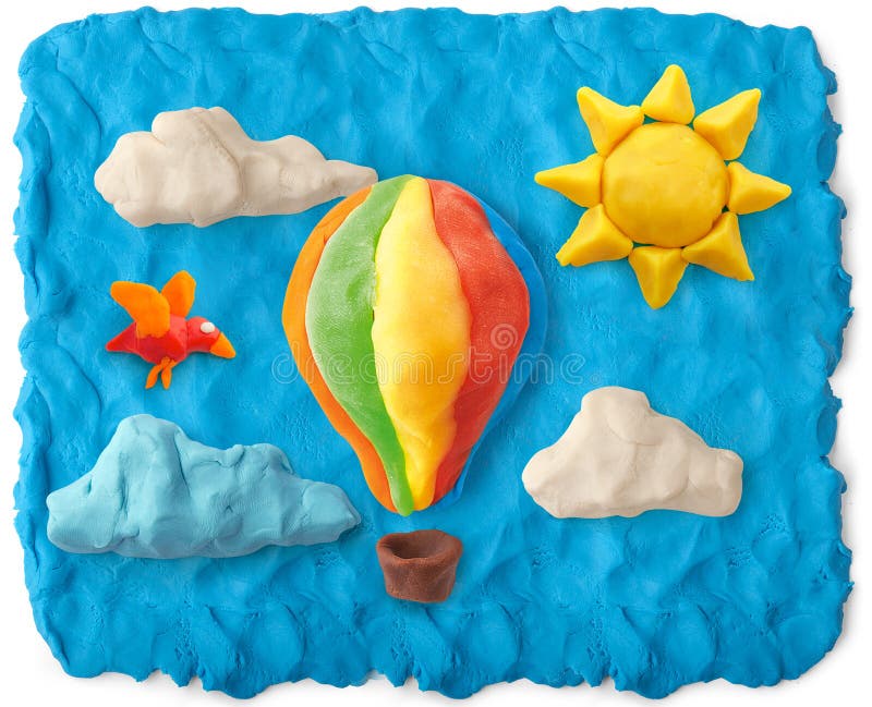 Picture made of playdough royalty free stock photo